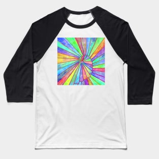 Patterns spiral abstract rainbow art Baseball T-Shirt